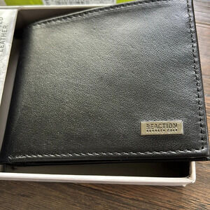 Reaction Kenneth Cole Genuine Leather black wallet/card/bill/ID holder, slim fit